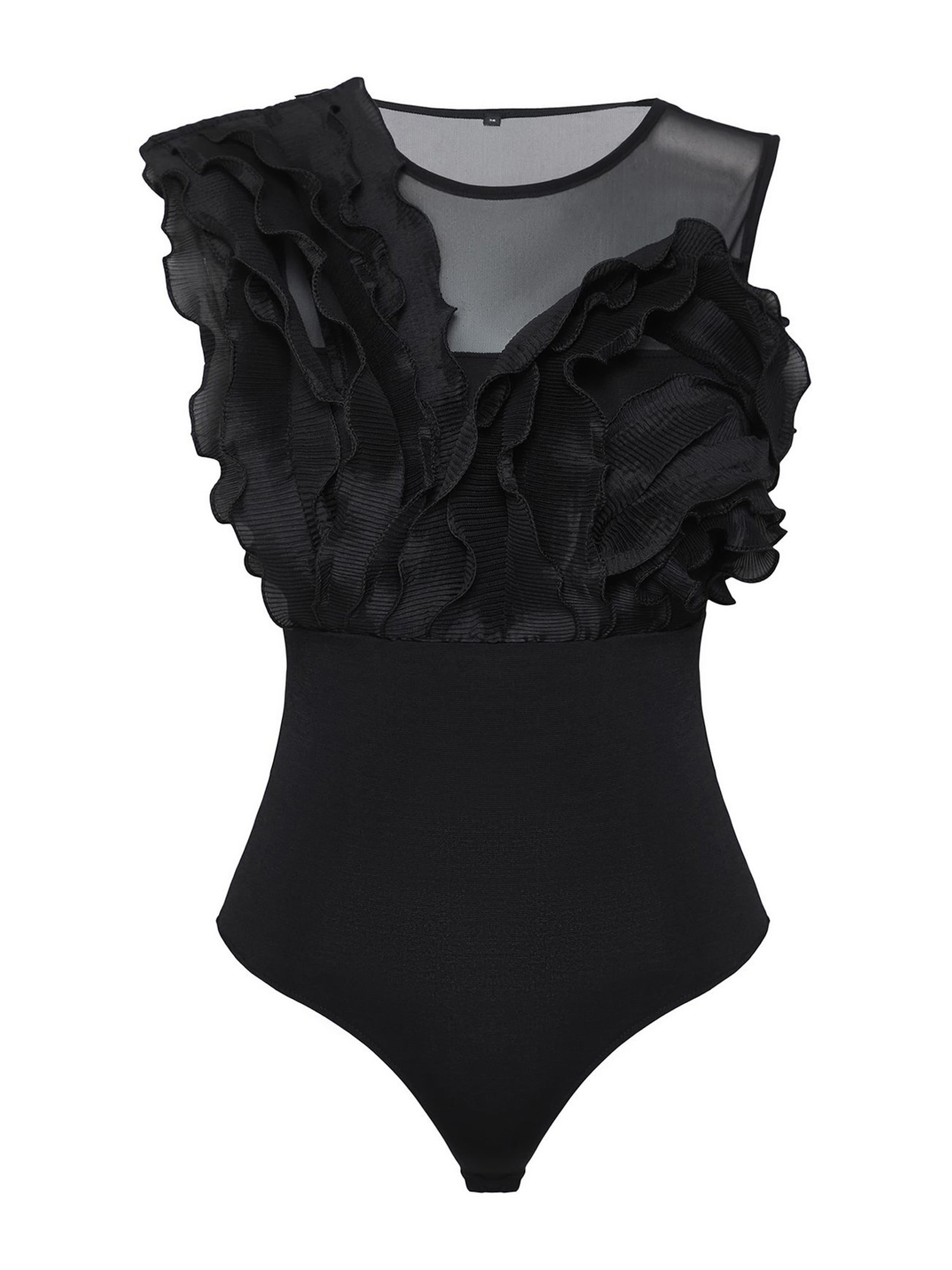 Trendyol Блузка-боди в Черный: спереди