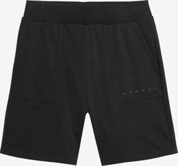 Regular Pantaloni sport de la 4F pe negru: față