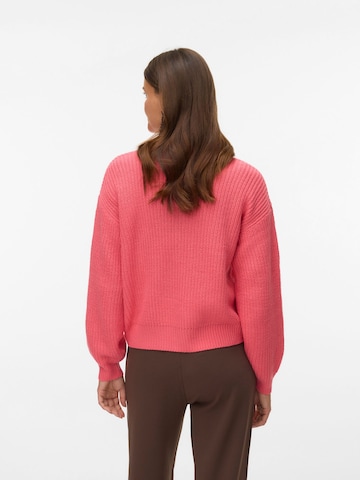 VERO MODA Knit Cardigan 'VMLea' in Pink