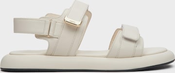 Estro Sandal '23547-12' i beige: framsida