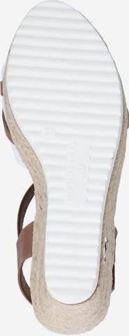 TOM TAILOR Sandalen met riem in Bruin