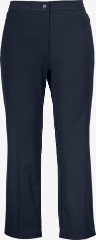 Ulla Popken Regular Pleated Pants in Blue: front