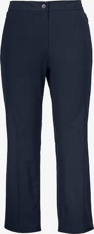 Pantalon à plis Ulla Popken en bleu : devant