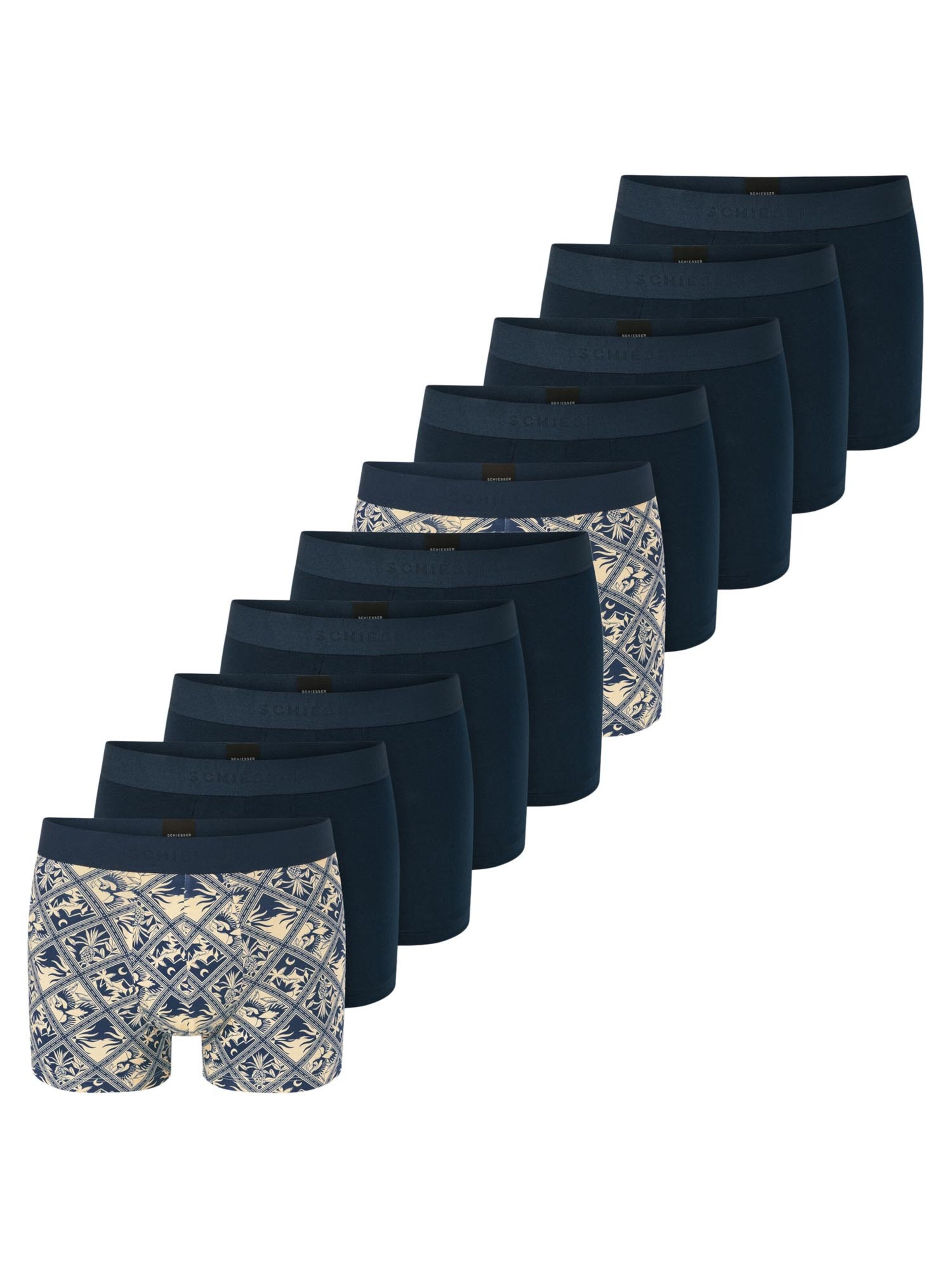 SCHIESSER Boxershorts '95/5 Organic Cotton' in Gemengde kleuren: voorkant