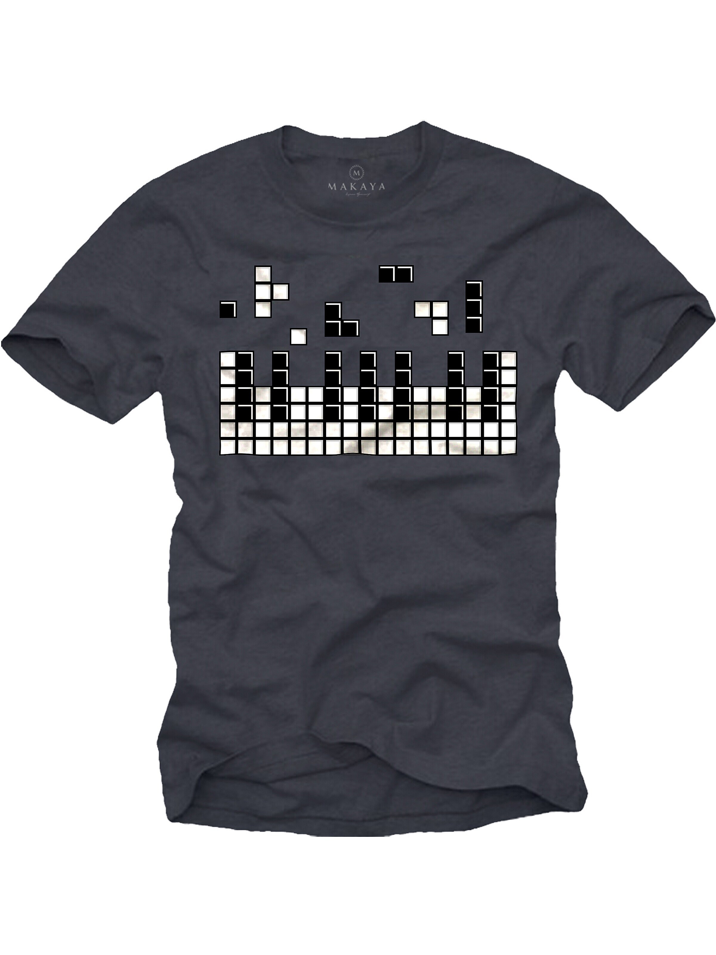 MAKAYA Shirt 'Piano' in Grey: front