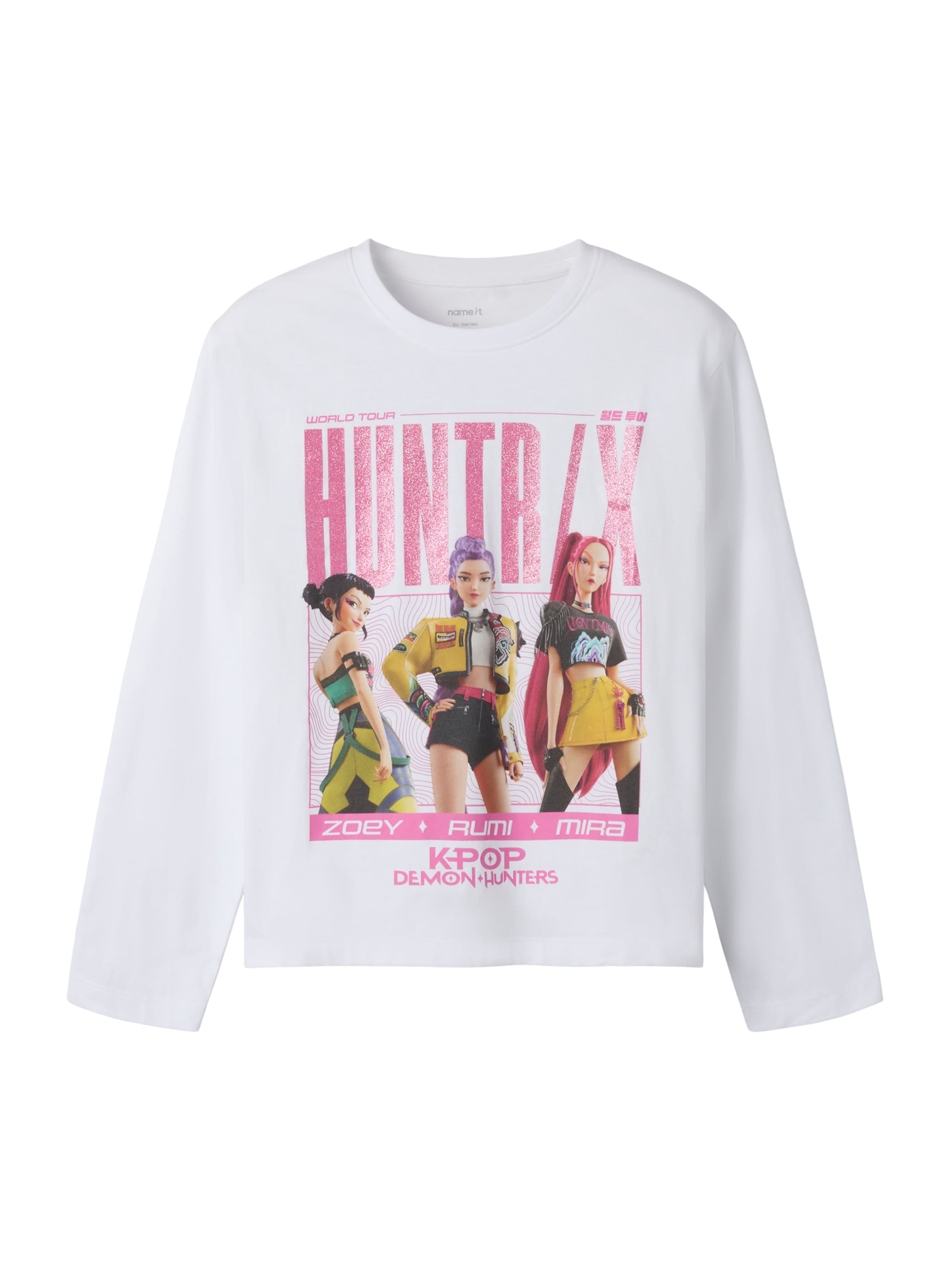NAME IT Shirt 'NKFAris Kpop Demon Hunters' in White: front