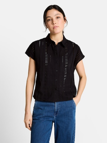 TOM TAILOR DENIM Bluse in Schwarz: Vorderseite