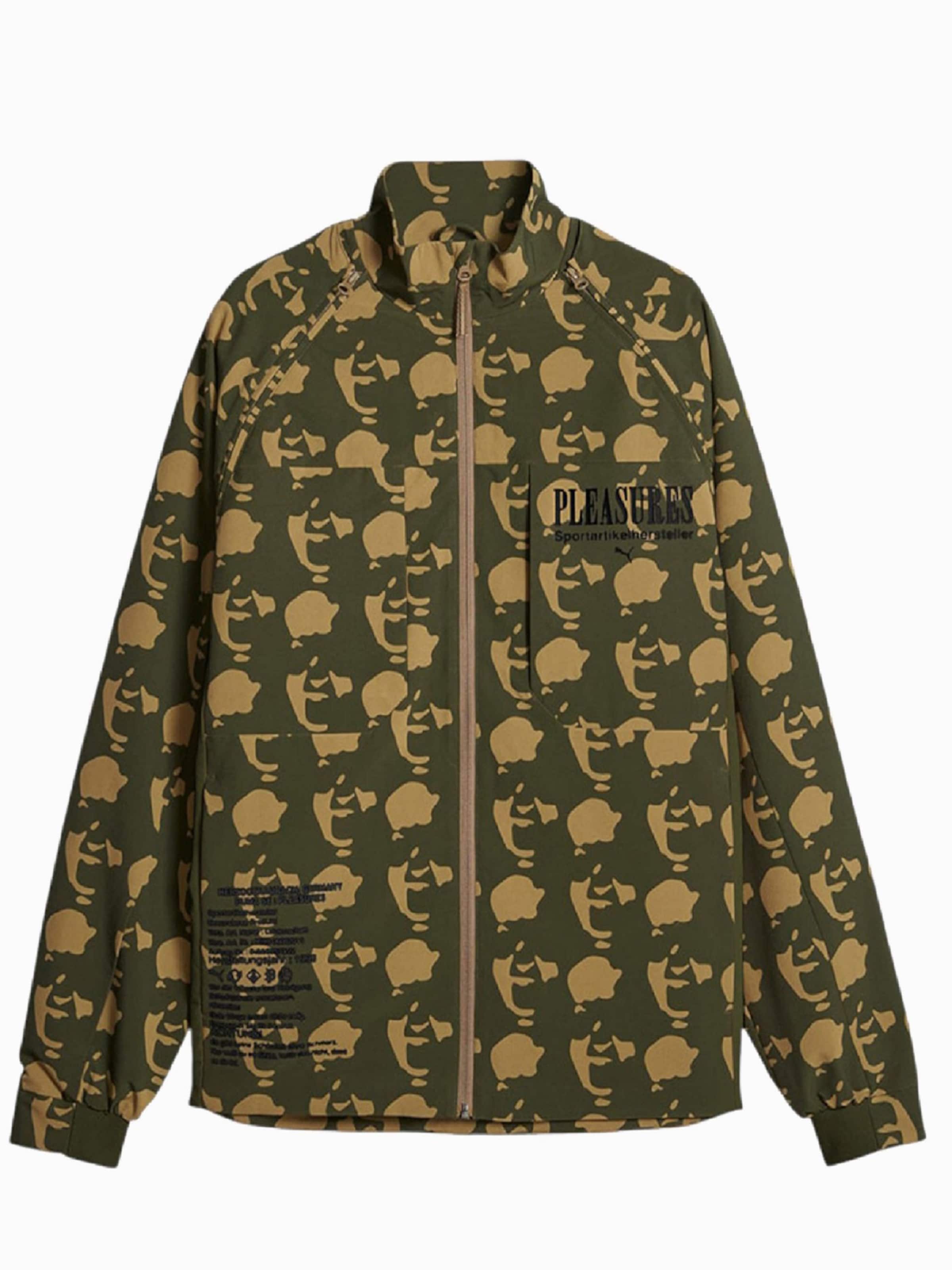 PUMA Tussenjas 'PUMA x PLEASURES' in Groen: voorkant