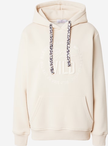 Zwillingsherz Sweatshirt 'Nelina' i beige: framsida