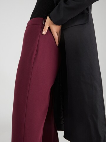 BOSS Regular Trousers with creases 'TILUNARA' in Red
