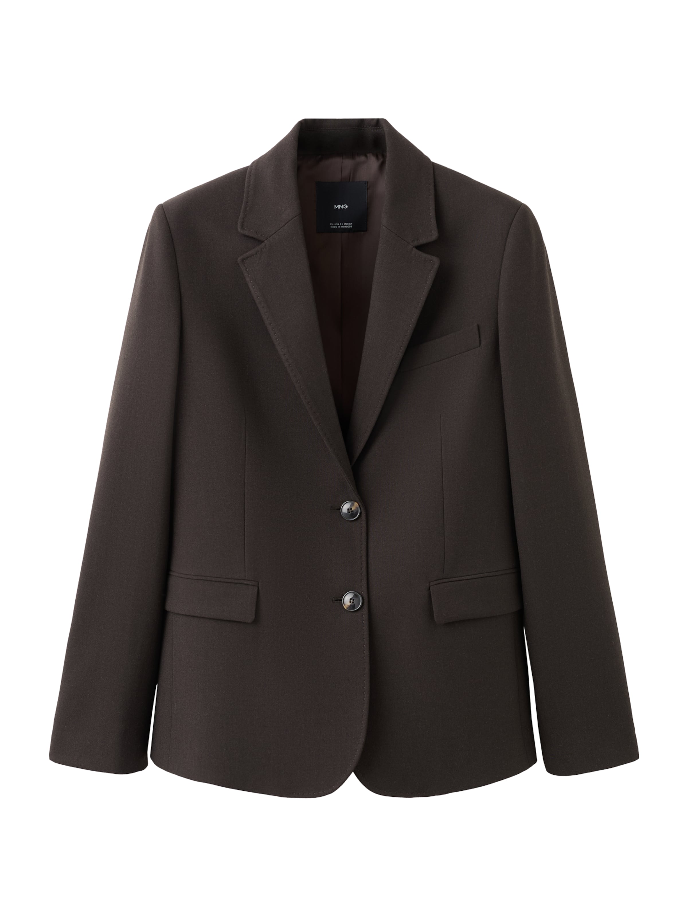 Sacou &#x27;BERGEN&#x27; de la MANGO pe maro: față