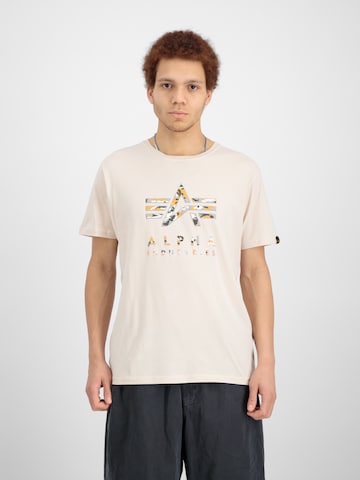 T-Shirt 'Camo PP T' ALPHA INDUSTRIES en blanc : devant