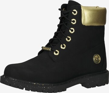 TIMBERLAND Lace-Up Ankle Boots in Black: front
