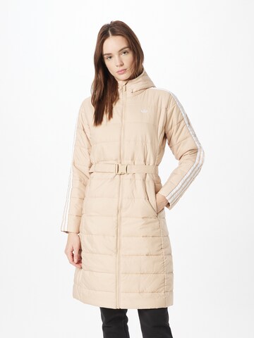 Manteau d’hiver 'Premium Long ' ADIDAS ORIGINALS en beige : devant