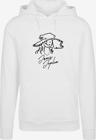 F4NT4STIC Sweatshirt 'Janis Joplin Sketch' in Weiß: predná strana