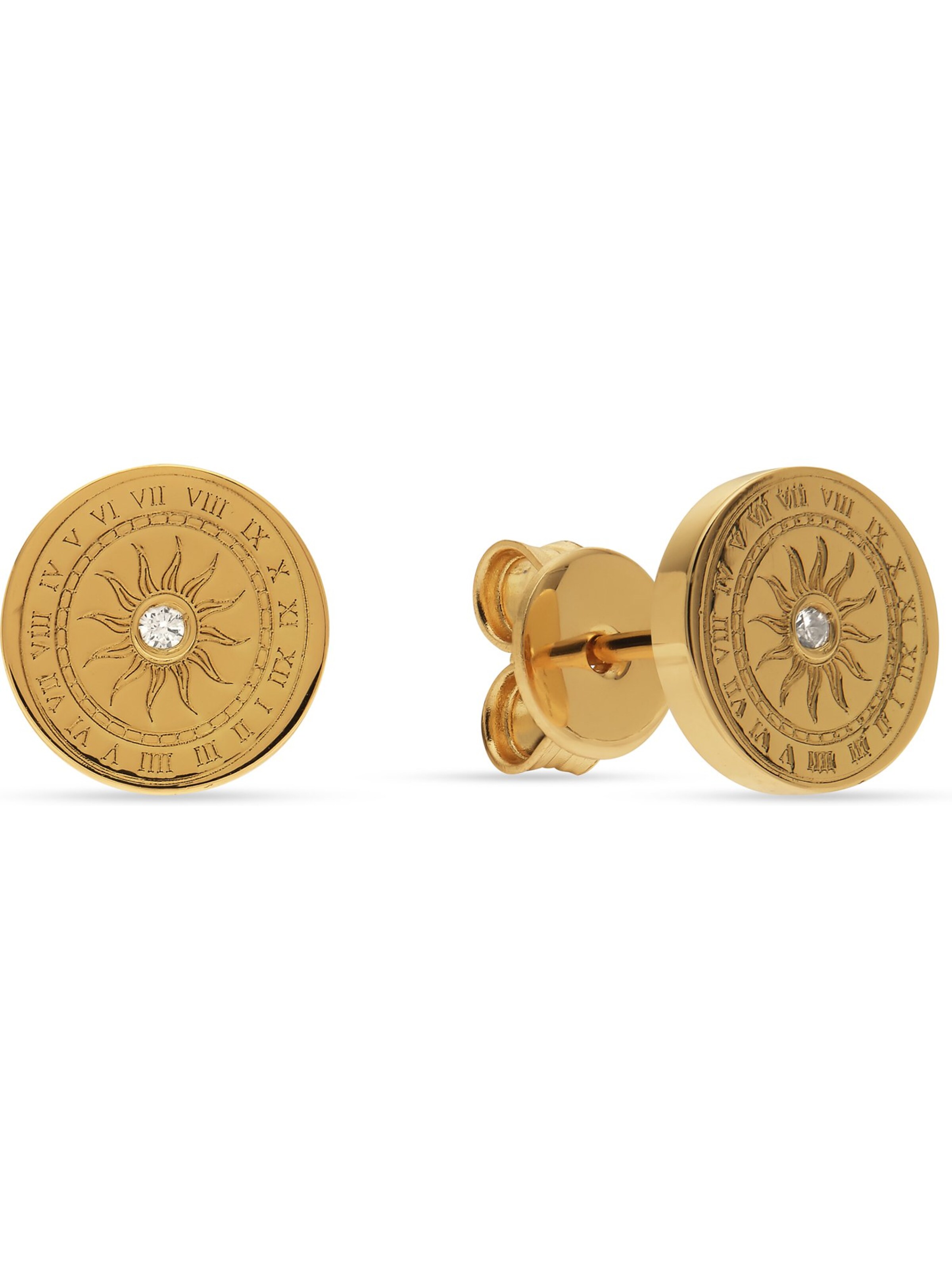 JETTE Ohrringe in Gelb: Vorderseite