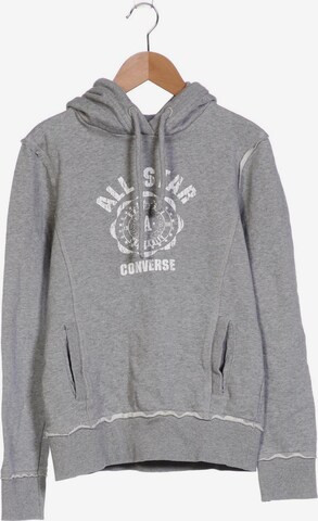 CONVERSE Sweatshirt & Zip-Up Hoodie in XS in Grey: front