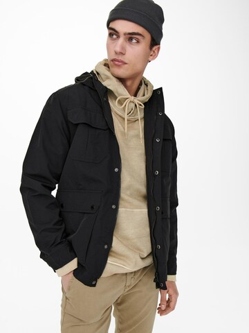 Only & Sons Vinterparka 'Noah' i sort