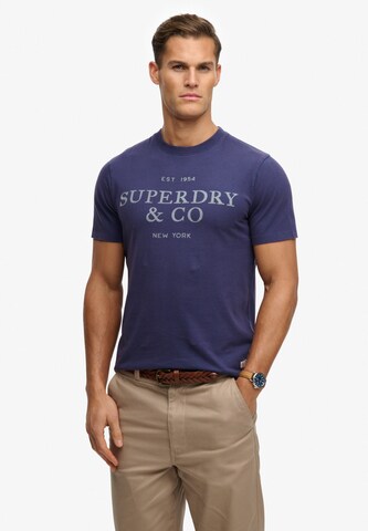 T-Shirt '1954 Company' Superdry & Co en bleu : devant
