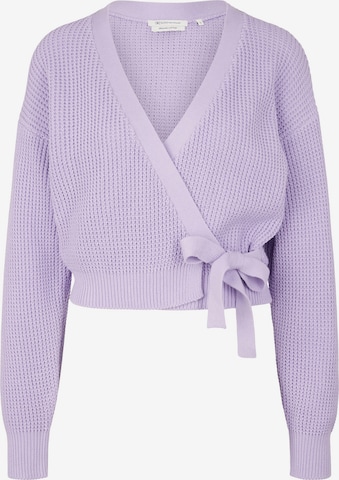 Cardigan TOM TAILOR DENIM en violet : devant