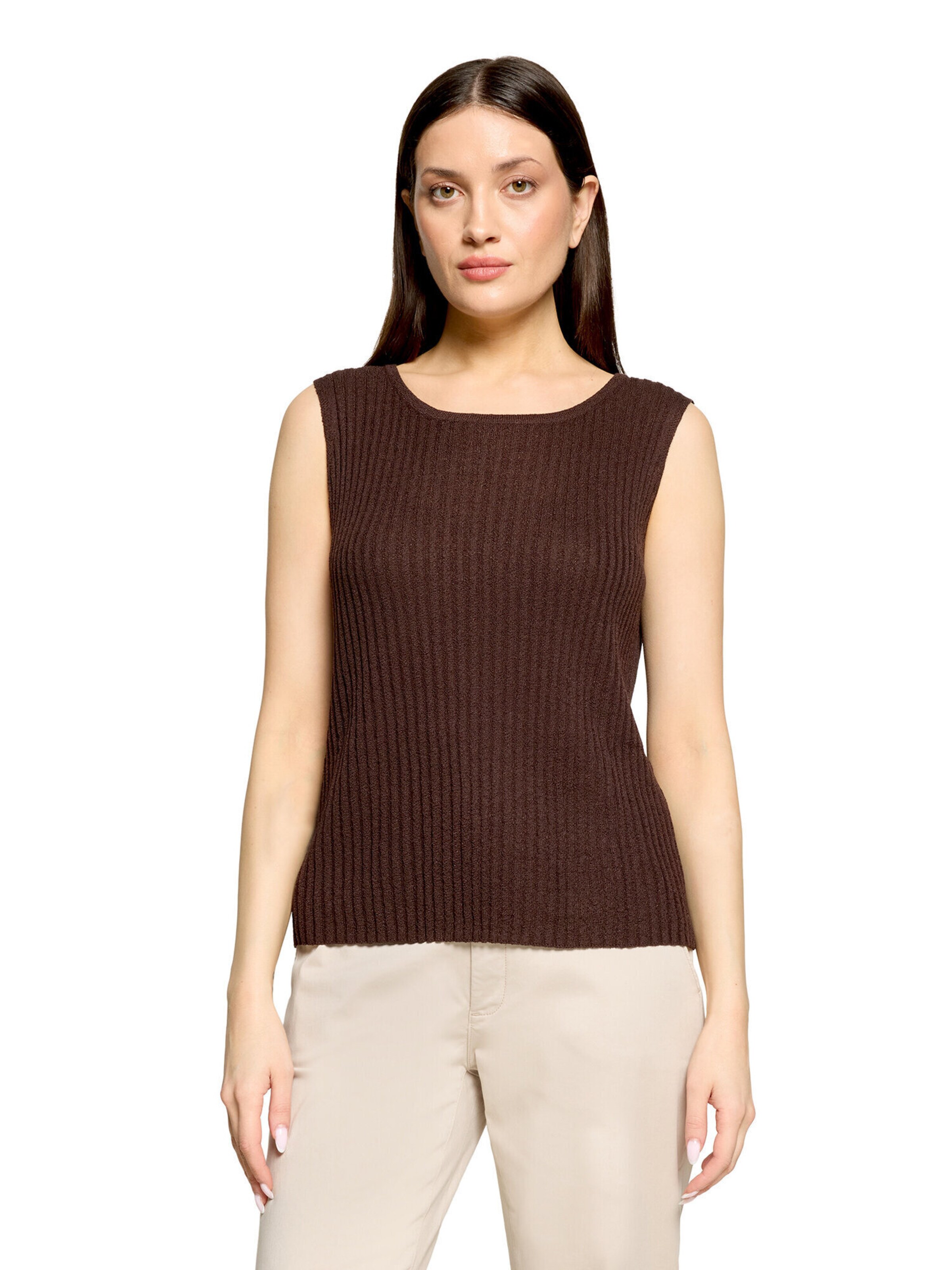 Sweat-shirt Cartoon en marron : devant