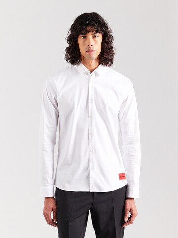 Coupe slim Chemise 'Ero3' HUGO en blanc : devant