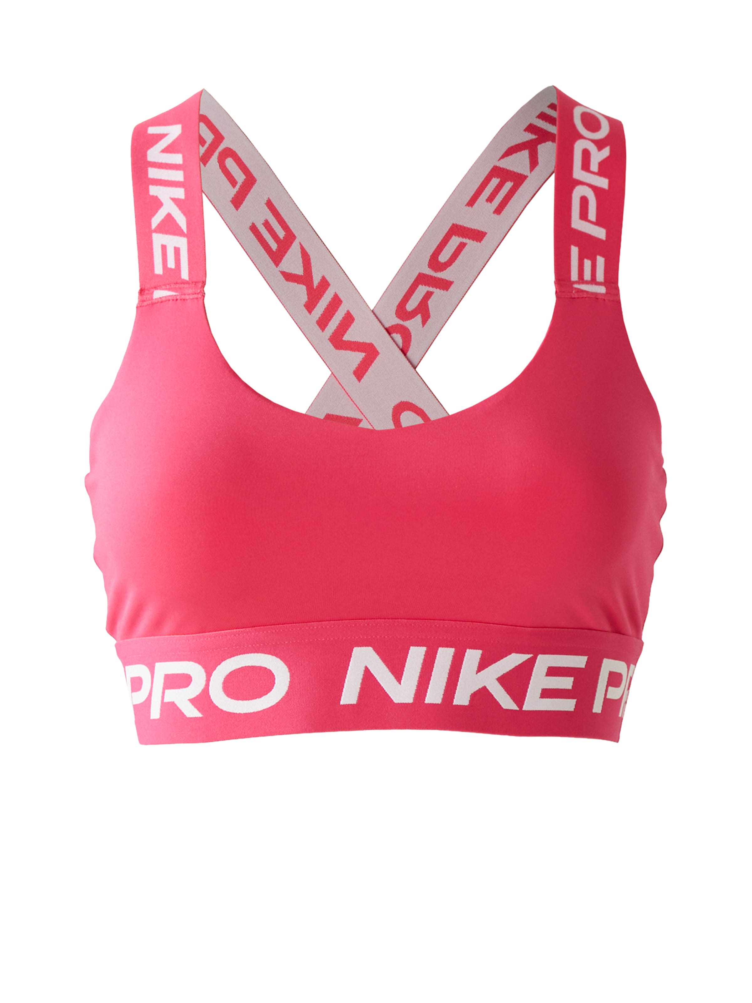 NIKE Õlapaelteta topp Spordirinnahoidja, värv roosa: eest vaates
