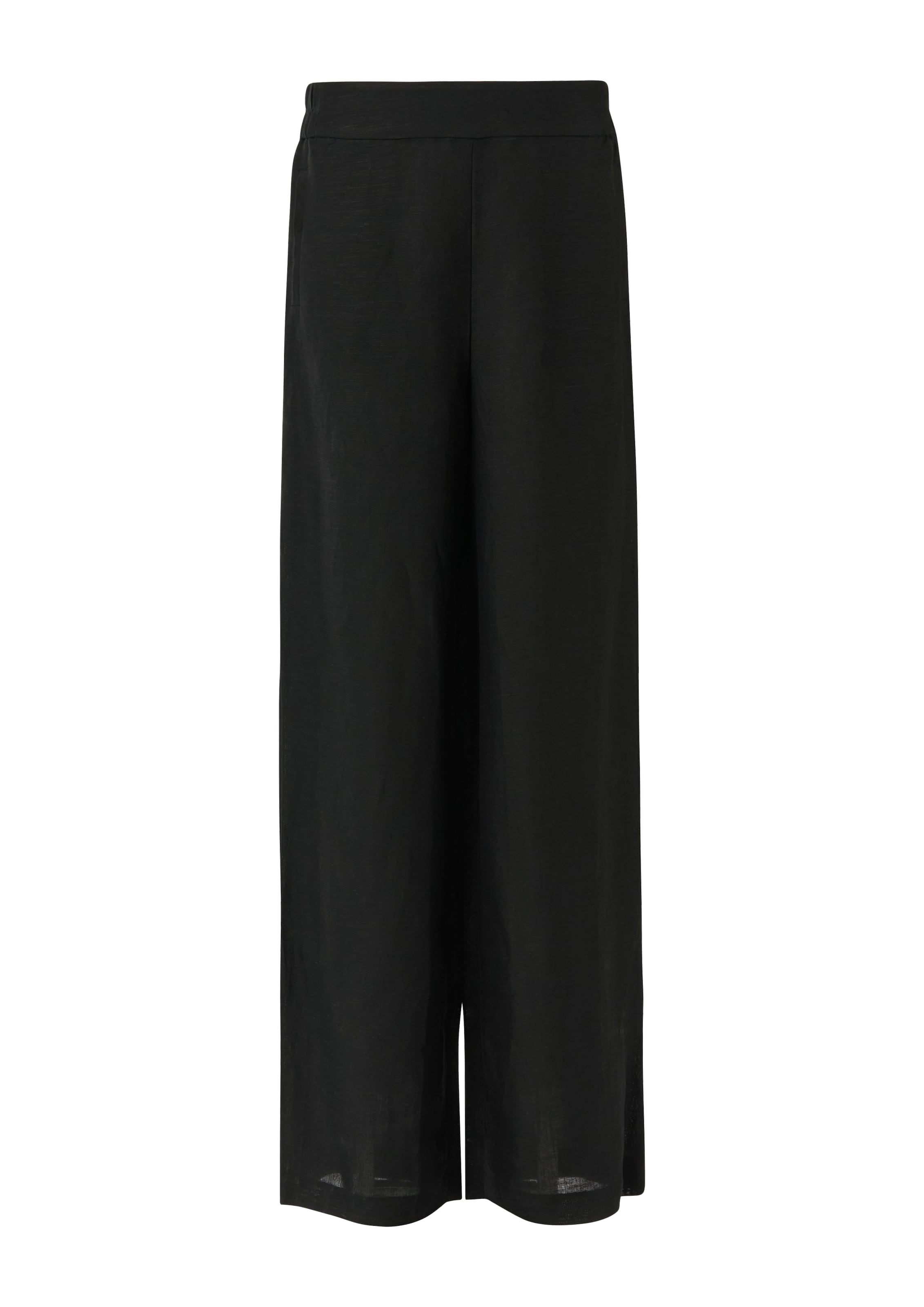 COMMA Široke hlačnice Hlače | črna barva: sprednja stran