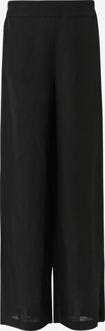 COMMA Szeroka nogawka Spodnie w kolorze czarny: przód