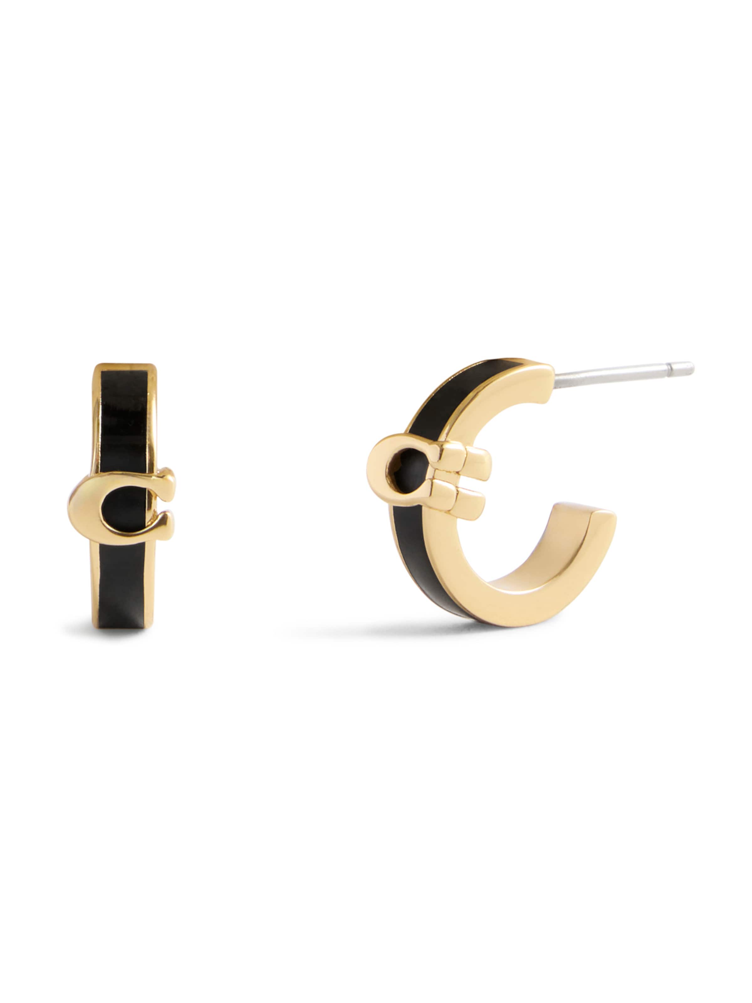 COACH Обеци в черно: отпред