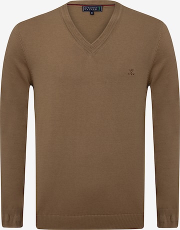 Sir Raymond Tailor Sweater 'Los Angeles' in Brown: front