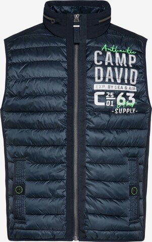 CAMP DAVID Vest in Blue: front