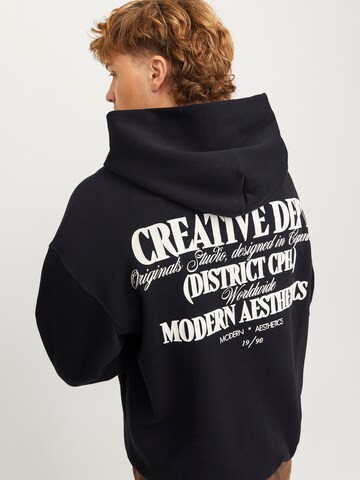 JACK & JONES Sweatshirt 'JWHROXBURY' in Schwarz