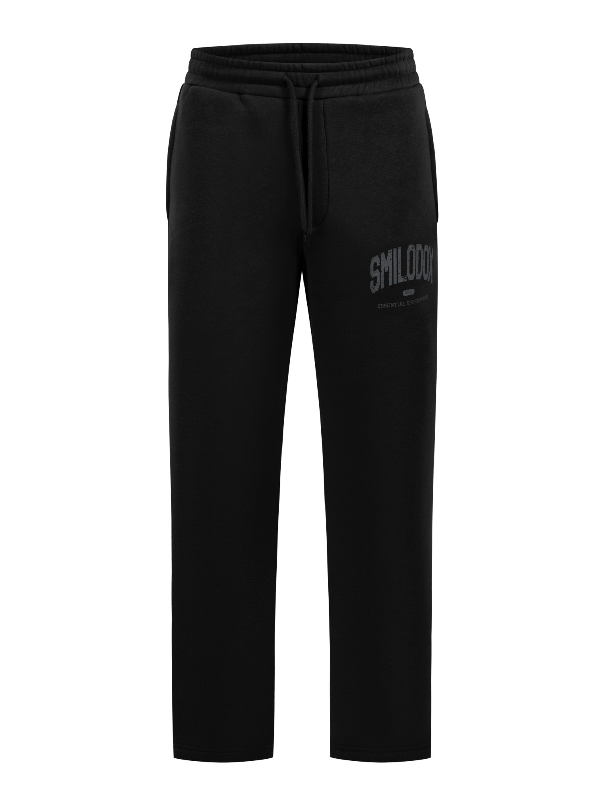 Smilodox Loosefit Oversize Jogginghose Oswin in Schwarz: Vorderseite