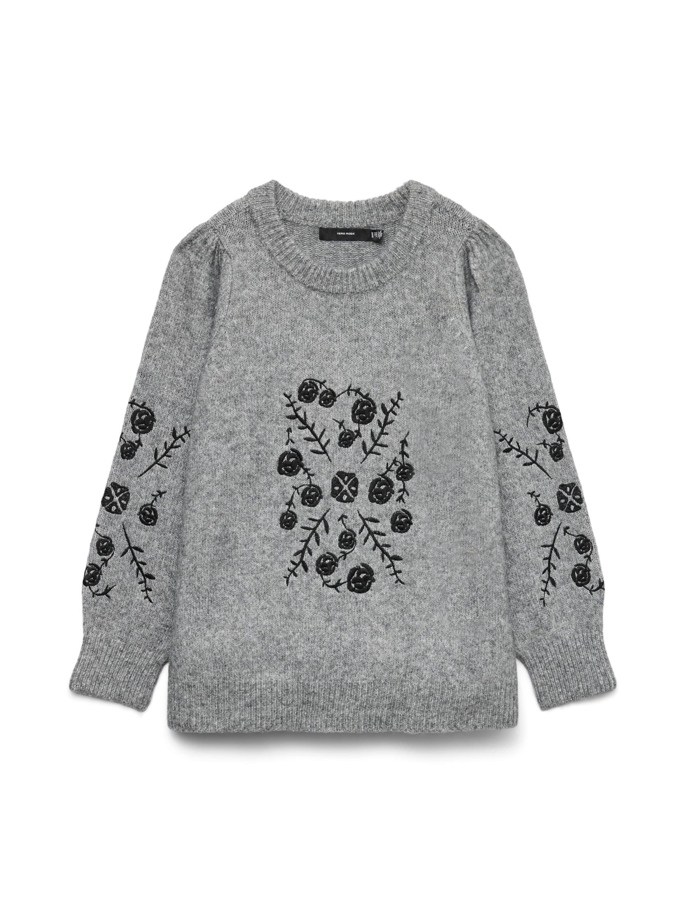 Vero Moda Curve Trui 'JUTA' in Grijs: voorkant