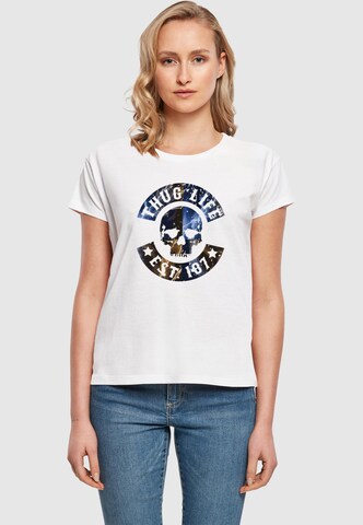 Thug Life Shirt 'Galaxy' in White: front