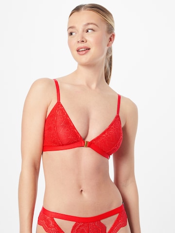 VIERVIER Triangel BH 'Diana' in Rood: voorkant