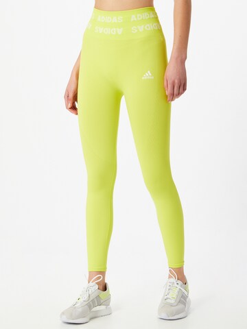 Skinny Pantaloni sportivi di ADIDAS SPORTSWEAR in giallo: frontale