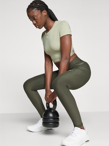 žalia PUMA Siauras Sportinės kelnės 'CLOUDSPUN'