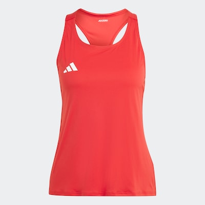 ADIDAS PERFORMANCE Αθλητικό τοπ 'Adizero Essentials' σε M-L σε κόκκινο / λευκό, Άποψη προϊόντος