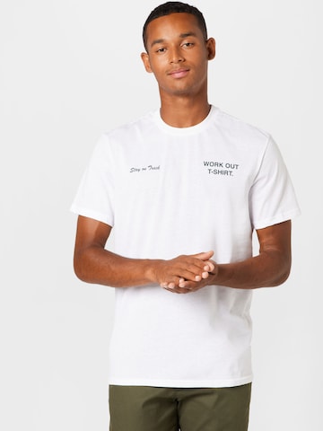 Only & Sons Μπλουζάκι 'WARMUP' σε λευκό: μπροστά