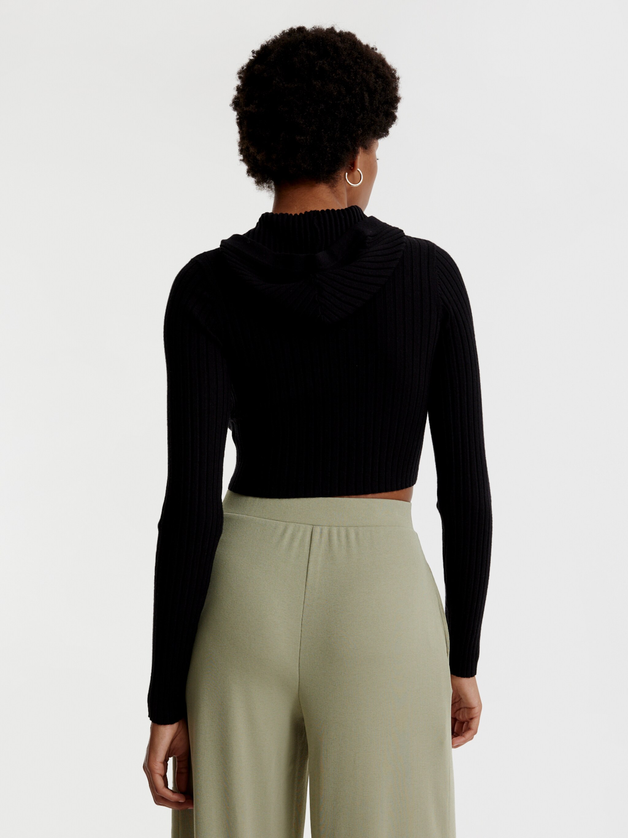 EDITED Producten Gebreid vest 'Zorana' Zwart