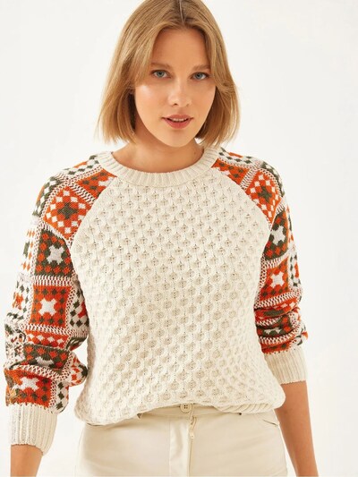 Bianco Lucci Pull-over 'Pullover' en S-L en ivoire, Vue avec produit