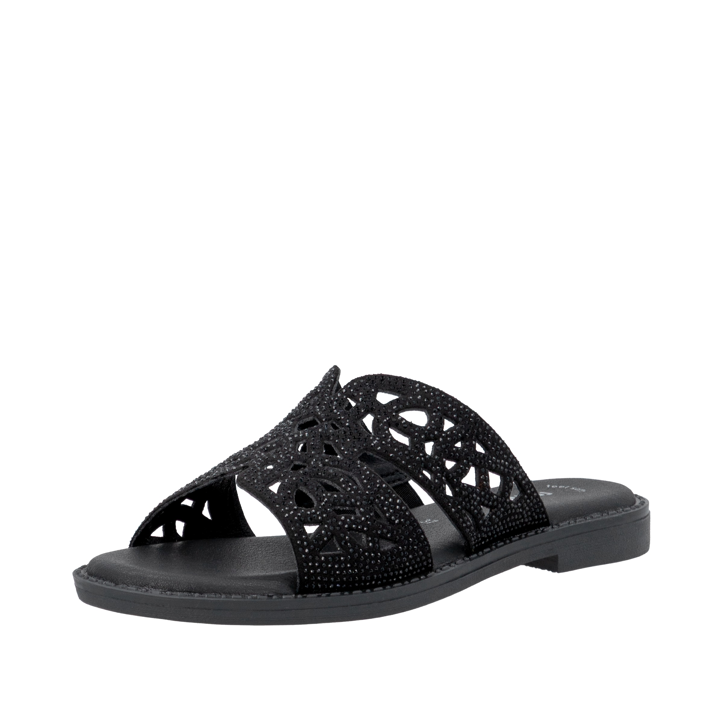 REMONTE Mules in Black: front