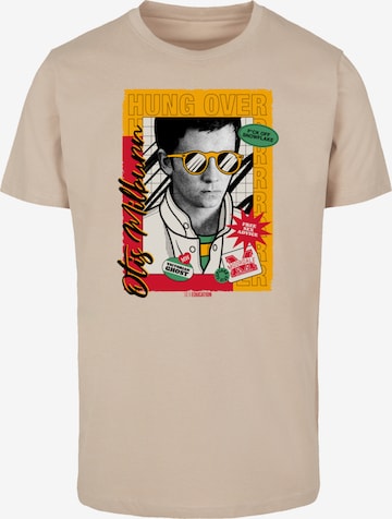 F4NT4STIC Shirt 'Sex Education Otis Hung Over Collage Netflix TV Series' in Beige: front