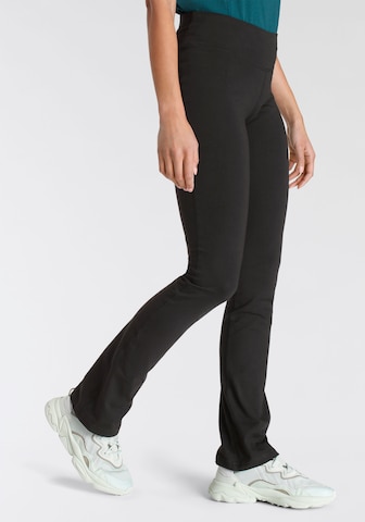 FAYN SPORTS Flared Workout Pants in Black