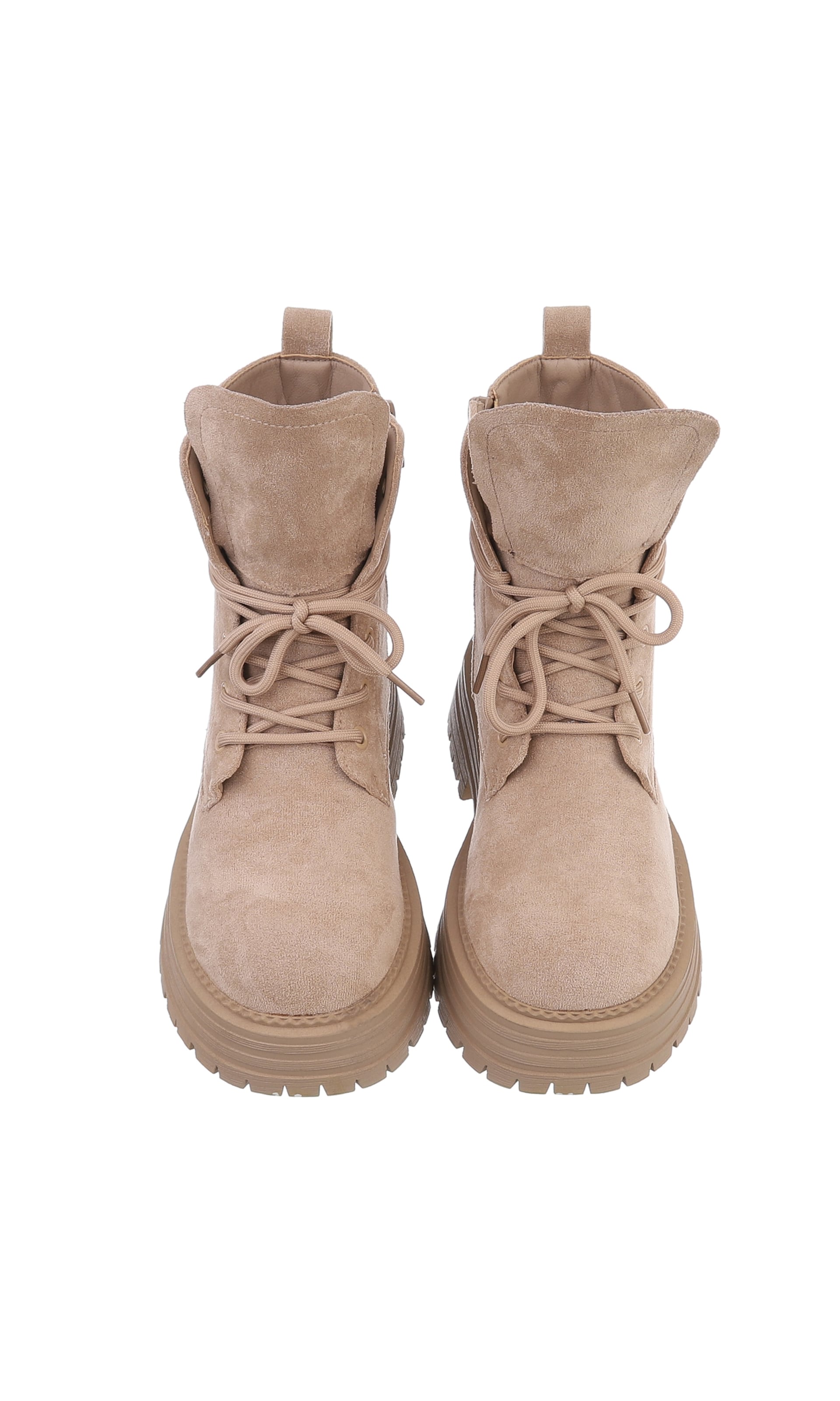 Ital-Design Schnürstiefelette in Beige