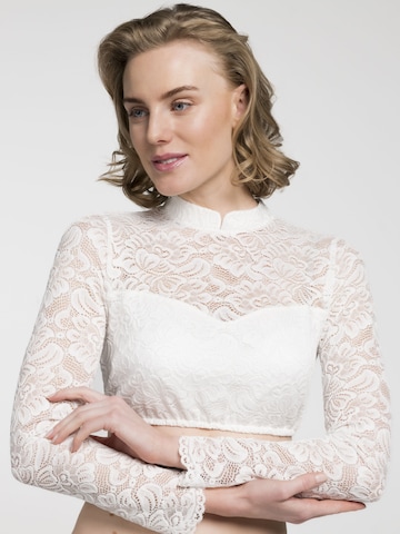 SPIETH & WENSKY Klederdracht blouse 'Andora' in Wit: voorkant