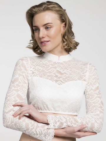 Blouse folklorique 'Andora' SPIETH & WENSKY en blanc : devant