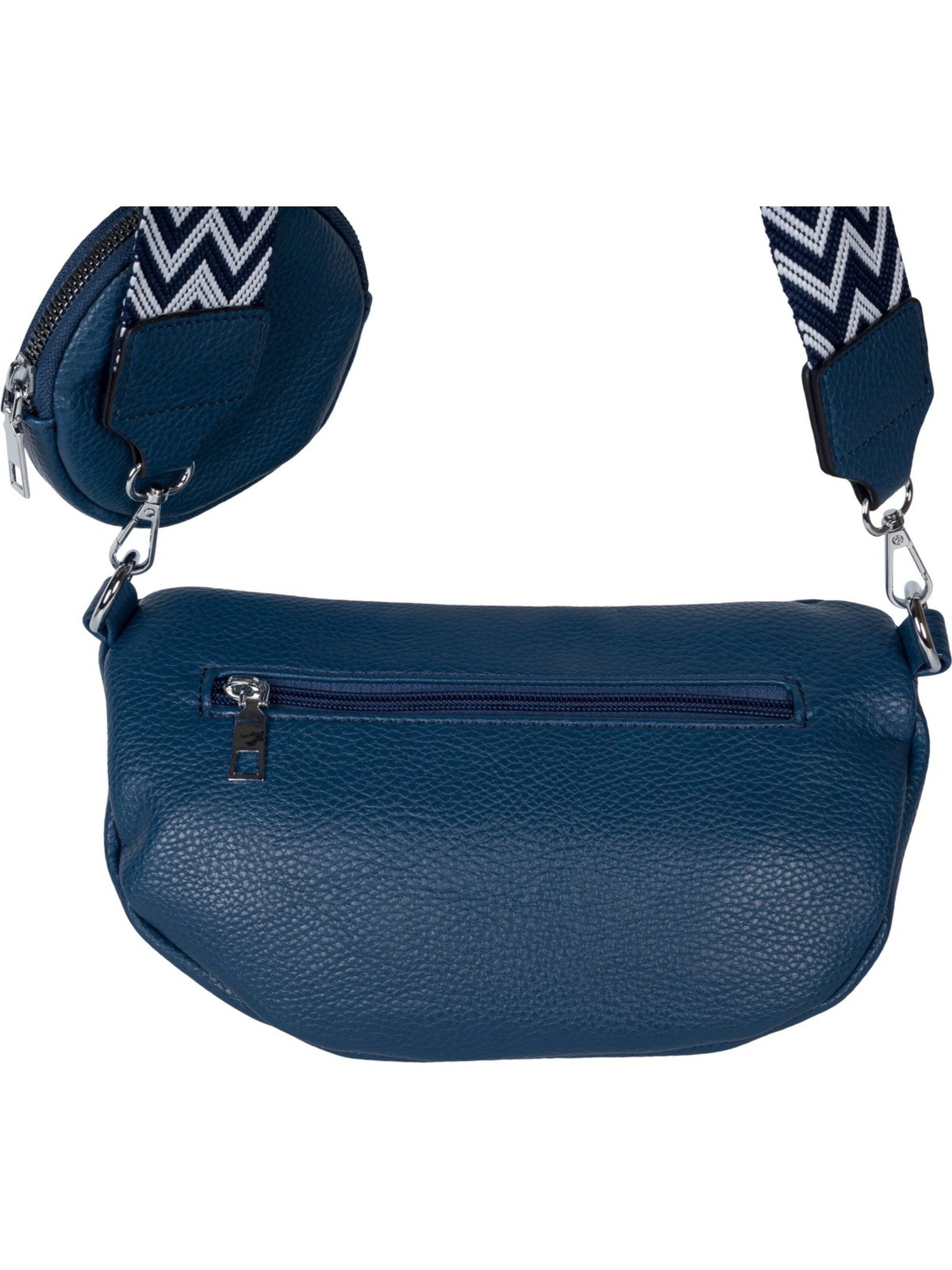 styleBREAKER Crossbody bag '2-Teiliges Set Halbmond Crossbody Bag' in Blue